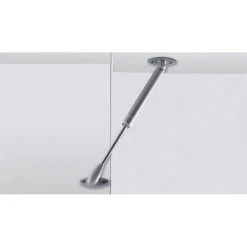 Compas De Porte Relevable Lift Basic - Sens : Réversible - Matériau : Acier / Plastique - Décor : Gris - Type De Palier : Support Et Pied à Visser - Poids Abattant : 3,2 Kg - HETTICH - Type De Palier : Support Et Pied à Visser