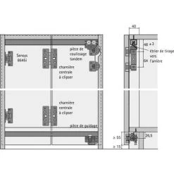 Kit Complet Wingline 77 - Côte De Ferrage : A Droite - HETTICH - Largeur De Porte Maxi : 500 Mm -HETTICH Soldes 13479338 4
