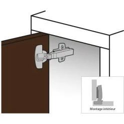 Charnière Intermat 9935 - Base : 18 Mm - Montage : En Applique - HETTICH - Entraxe : 52 Mm -HETTICH Soldes 13479860 3