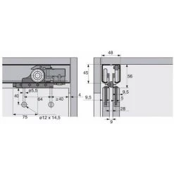 Topline 1 Unité 2 Portes 500n Ou 3 Portes 500n - Garniture : Pour 2 Vantaux - HETTICH -HETTICH Soldes 13480633 5