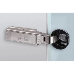 Intermat 9904 95° Porte Verre - Base : 11 Mm - Coudure : 0 Mm - Montage : En Applique - HETTICH - Epaisseur Porte Maxi : 6,5 Mm