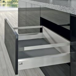 Tiroir Casserolier En Kit - Hauteur 94 Mm (186 Mm Avec Bandeaux) - Arcitech - Décor : Blanc - Longueur : 450 Mm - HETTICH - Sens : Droit + Gauche -HETTICH Soldes 13482878 5