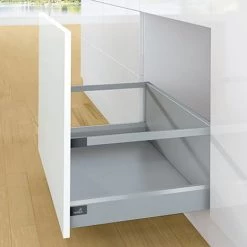 Tiroir Casserolier En Kit - Hauteur 94 (282 Mm Avec Bandeaux) - Décor : Anthracite - Longueur : 400 Mm - HETTICH - Version : Casserolier Avec Bandeaux