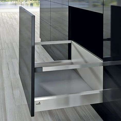 Tiroir Casserolier En Kit - Hauteur 94 (282 Mm Avec Bandeaux) - Décor : Anthracite - Longueur : 400 Mm - HETTICH - Version : Casserolier Avec Bandeaux 6 Tiroir Casserolier En Kit - Hauteur 94 (282 Mm Avec Bandeaux) - Décor : Anthracite - Longueur : 400 Mm - HETTICH - Version : Casserolier Avec Bandeaux – Image 4