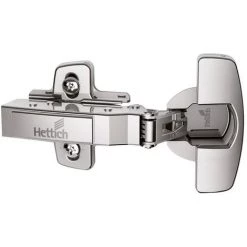 Charnière Sensys 8675 110° - Coudure : 9,5 Mm - Décor : Nickelé - Entraxe : 52 Mm - Fixation : A Visser - Montage : En Demi-applique - Version : TH52 - HETTICH - Epaisseur Porte Mini : 15 Mm