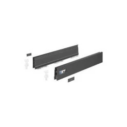 Kit Innotech Atira Hauteur 70 Anthracite Pour Paroi Arrière Acier - Longueur : 520 Mm - HETTICH - Vendu à Kit