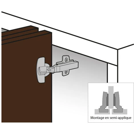Charnière Sensys Porte Fine 8676 Sans Ressort Pour Push To Open - Coudure : 0 Mm - Montage : En Applique - HETTICH - Entraxe : 52 Mm 4 Charnière Sensys Porte Fine 8676 Sans Ressort Pour Push To Open - Coudure : 0 Mm - Montage : En Applique - HETTICH - Entraxe : 52 Mm – Image 2
