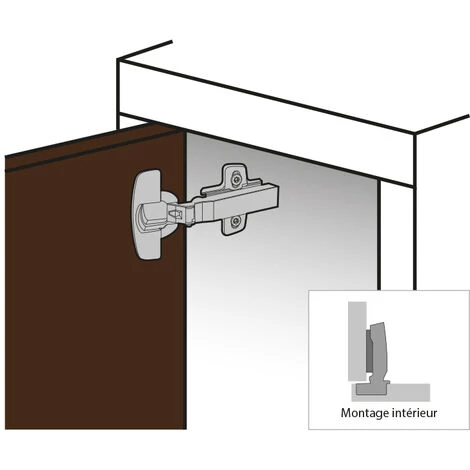 Charnière Sensys Porte Fine 8676 Sans Ressort Pour Push To Open - Coudure : 0 Mm - Montage : En Applique - HETTICH - Entraxe : 52 Mm 6 Charnière Sensys Porte Fine 8676 Sans Ressort Pour Push To Open - Coudure : 0 Mm - Montage : En Applique - HETTICH - Entraxe : 52 Mm – Image 4