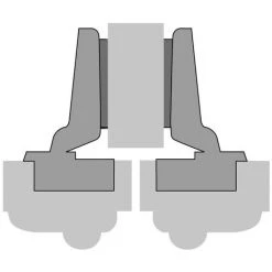 HETTICH Charnière Intermat 9936 - Coudure : 9,5 Mm - Entraxe : 52 Mm - Epaisseur Porte Mini : 14 Mm - Fixation : A Tourillons - Montage : En Demi-applique - Profondeur Boîtier : 11,1 Mm - Version : TH43 - HE - Epaisseur Porte Maxi : 32 Mm -HETTICH Soldes 16769577 3
