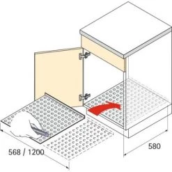 HETTICH TAPIS WATERPROOF L1200 X P580 -HETTICH Soldes 19241185 3