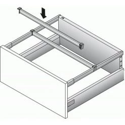 HETTICH Tringle Transversale Pour Tiroir ArciTech Pour Largeur De Meuble 600 Mm Coloris Argent -HETTICH Soldes 24789067 5