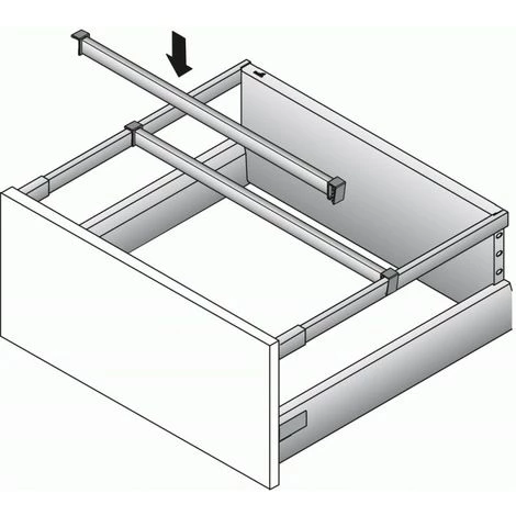 HETTICH Tringle Transversale Pour Tiroir ArciTech Pour Largeur De Meuble 500 Mm Coloris Argent 7 HETTICH Tringle Transversale Pour Tiroir ArciTech Pour Largeur De Meuble 500 Mm Coloris Argent – Image 5