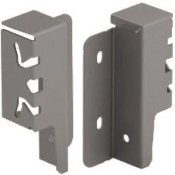 HETTICH Kit De Raccords De Paroi Arrière Droit / Gauche Hauteur 94 Mm Coloris Anthracite Pour Paroi Arrière Bois Ou Alu