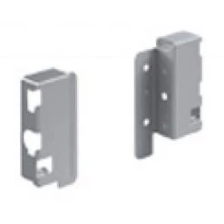 HETTICH Raccord Paroi Arrière Hauteur 70 Argenté Paire