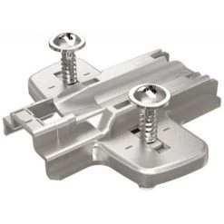 HETTICH Embase Cruciforme à Visser Avec Vis Spéciales Prémontées Et Manchons En Plastique 8099 D3 HV Expansion Boite De 10