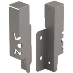 HETTICH Kit De Raccords De Paroi Arrière Droit / Gauche Hauteur 126 Mm Coloris Anthracite Pour Paroi Arrière Bois Ou Alu