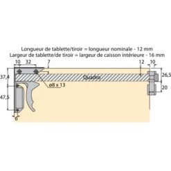 HETTICH CLIP P/COUL.QUAD. G 75806 X10 7 HETTICH CLIP P/COUL.QUAD. G 75806 X10 -HETTICH Soldes 24971935 3