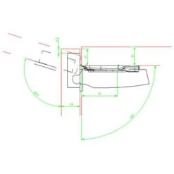 HETTICH Charnière Sensys 110° Portes Fines Sans Amorti Montage Boitier à Visser - Entraxe 52 Coudure 9,5 - 8646 -HETTICH Soldes 24972539 5