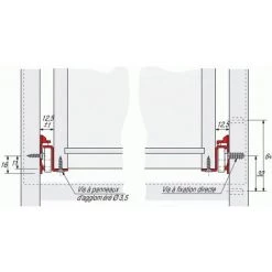 HETTICH COULISSE FR 402 BLC 600MM -HETTICH Soldes 24972711 2