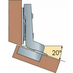 HETTICH Charnières Invisibles 95° - Intermat 9936 W20 - Boîtier à Visser - Entraxe 52 Mm - Coudure 7 Mm -HETTICH Soldes 25529093 3