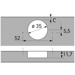 HETTICH Charnière INTERMAT TH 53 à ENFONCER, Ouverture 165° Au Design Sensys Charnière 165° Au Design Sensys Coudure 0mm Charnière 165° Au Design Sensys Coudure 0mm CG3931302 - CG3931302 -HETTICH Soldes 2681791 3