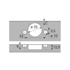 HETTICH Charniére à Boitier Sensys 8639i W45 THS 55, Coudure -2 Mm CG3931330 - CG3931330 -HETTICH Soldes 2681853 4