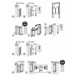HETTICH Paumelle Acier Pour Portes Va-et-vient HETTICH, L.75 X L.30 Mm -HETTICH Soldes 35173628 2