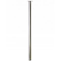 HETTICH Pied De Table Carré Fixe Acier Brossé Gris, 80 Cm