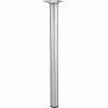 HETTICH Pied De Table Basse Cylindrique Fixe Acier Chromé Gris, 40 Cm