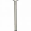 HETTICH Pied De Table Basse Cylindrique Fixe Acier Brossé Gris, 40 Cm
