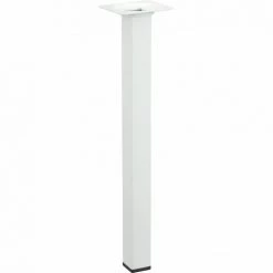 HETTICH Pied De Table Basse Carré Fixe Acier époxy Blanc, 30 Cm