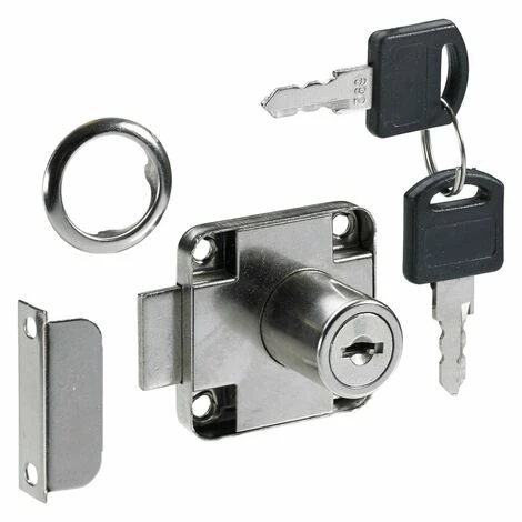 HETTICH Serrure De Meuble Acier En Applique HETTICH AXE 25 Mm Réversible 3 HETTICH Serrure De Meuble Acier En Applique HETTICH AXE 25 Mm Réversible
