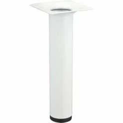 HETTICH Pied Meuble Cylindrique HETTICH Fixe Acier époxy Blanc
