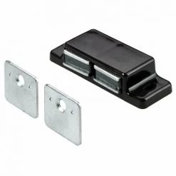 HETTICH Lot De 2 Loqueteaux Magnétiques Plastique HETTICH, L.20.8 X L.58.3 Mm