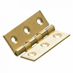 HETTICH Lot De 2 Charnières Universelles Laiton Pour Meuble, L.51 X L.35 Mm