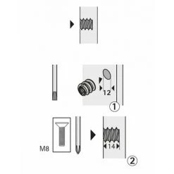 HETTICH Lot De 8 Manchons à Visser Acier Brut HETTICH, L.14 Mm -HETTICH Soldes 35175684 2