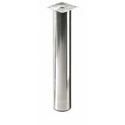 HETTICH Pied De Plan De Travail Cylindrique Réglable Acier Brossé Gris, De 40 à 70 Cm