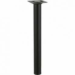 HETTICH Pied De Table Basse Cylindrique Fixe Acier époxy Noir, 30 Cm