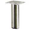 HETTICH Pied De Meuble Cylindrique Fixe Acier Brossé Gris, 10 Cm -HETTICH Soldes 35176051 1