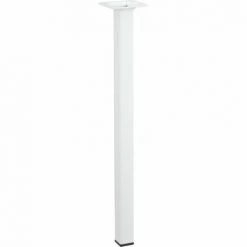 HETTICH Pied De Table Basse Carré Fixe Acier époxy Blanc, 40 Cm