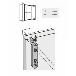 HETTICH Lot De 2 Verrous à Poussoir Acier HETTICH, L.70 X L.16 Mm -HETTICH Soldes 35369017 3