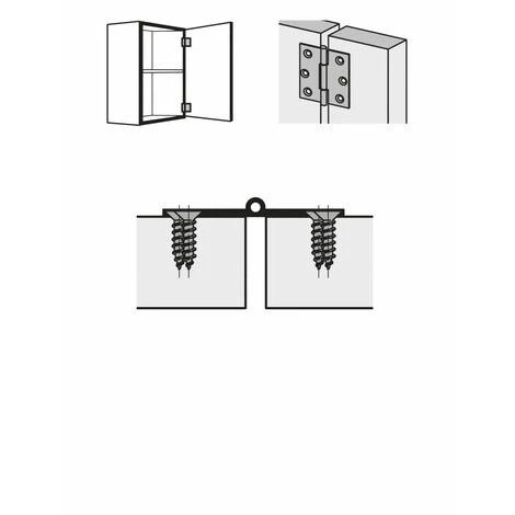HETTICH Lot De 2 Paumelles Acier Pour Meuble HETTICH, L.60 X L.40 Mm 4 HETTICH Lot De 2 Paumelles Acier Pour Meuble HETTICH, L.60 X L.40 Mm – Image 2