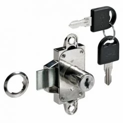 HETTICH Serrure De Meuble Acier En Applique HETTICH 25 Mm Réversible