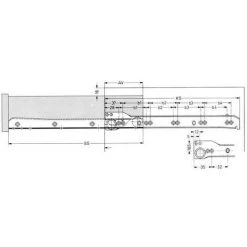 HETTICH Glissière Tiroir Partiel Blanc 350 Mm -HETTICH Soldes 4920512 4