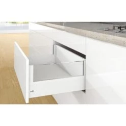 HETTICH Kit Complet Tiroir ArciTech à Casseroles Avec DesignSide Profil H126 Mm Paroi Arrière H250 Mm Blanc Longueur 550 Mm - Blanc