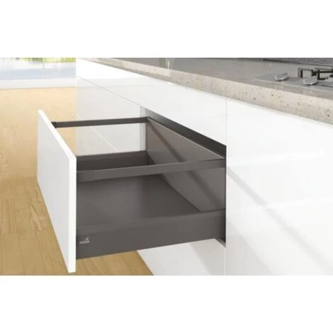 HETTICH Kit Complet Tiroir ArciTech à Casseroles Avec Tringles Profil H94mm Paroi Arrière H250mm Anthracite Longueur 350mm - Anthracite 3 HETTICH Kit Complet Tiroir ArciTech à Casseroles Avec Tringles Profil H94mm Paroi Arrière H250mm Anthracite Longueur 350mm - Anthracite