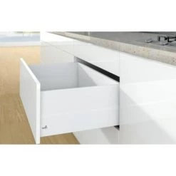 HETTICH Kit Tiroir 126 Avec TopSide Hauteur 250 Mm Blanc Longueur 450 Mm ArciTech Code Jaune - Blanc