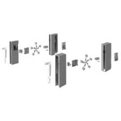 HETTICH Adaptateur Design Side Hauteur 144 Anthracite Kit