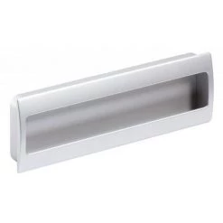 HETTICH Poignée Cuvette Rectangle Zinc Finition Alu 116 X 54 Mm Entraxe 96 Mm Misnia - Aluminium