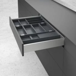HETTICH Plateau Multifonction OrgraTray 270 En Bois Anthracite L150 X H43 X P473 Mm Pour Tiroirs AvantechYou -HETTICH Soldes 57031660 4